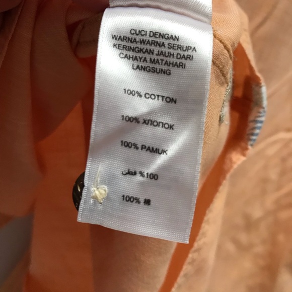 Mantaray Orange Button Down Shirt - Picture 10 of 11